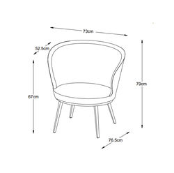 GAIN 8 TAUPE minkšta kėdė, foteliukas, krėslas valgomajam, virtuvei, svetainei, pietų, virtuvės stalui 